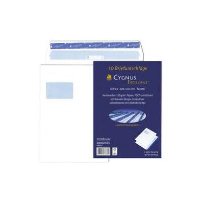 Elepa, Briefumschlag, Briefumschlag CYGNUS EXCELLENCE, DIN lang, weiss, mit Fenster, mit Designinnendruck (DL, 100x) Elepa, Briefumschlag, Briefumschlag CYGNUS EXCELLENCE, DIN lang, weiss, mit Fenster, mit Designinnendruck (DL, 100x)