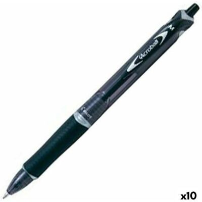 Pilot, Schreibstifte, Acroball, Clip, Clip-on retractable ballpoint pen, Refillable, Black, Medium (10x) Pilot, Schreibstifte, Acroball, Clip, Clip-on retractable ballpoint pen, Refillable, Black, Medium (10x)