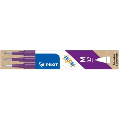 Pilot, Ersatzpatronen + Tintenfass, FriXion Refill Set à 3 (Violett, 0.35 mm, 3 Stk.) Pilot, Ersatzpatronen + Tintenfass, FriXion Refill Set à 3 (Violett, 0.35 mm, 3 Stk.)