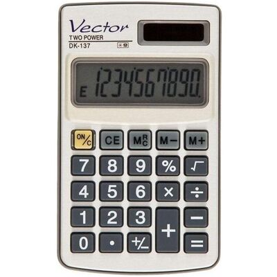 Vector, Taschenrechner, Calculator KAV DK-137 (Batteriebetrieb, Solarenergie) Vector, Taschenrechner, Calculator KAV DK-137 (Batteriebetrieb, Solarenergie)
