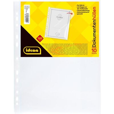 Idena, Mappe, Dokumentenhülle A4 10er genarbt 120µ (A4, 10x) Idena, Mappe, Dokumentenhülle A4 10er genarbt 120µ (A4, 10x)