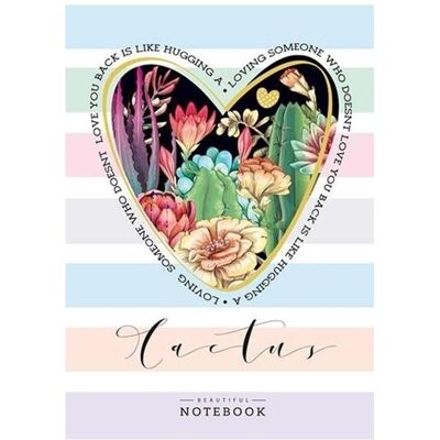 Fresh, Heft + Block, Dekoratives Notizbuch, 64 Seiten, Raster, Kaktusherz (A5, Harter Einband) Fresh, Heft + Block, Dekoratives Notizbuch, 64 Seiten, Raster, Kaktusherz (A5, Harter Einband)
