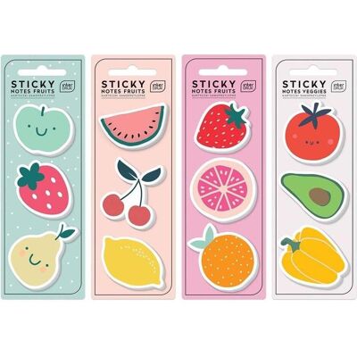 Interdruk, Haftnotiz, Haftmarker Sticky Notes FRUITS/VEGGIES 4fach sortiert Interdruk, Haftnotiz, Haftmarker Sticky Notes FRUITS/VEGGIES 4fach sortiert