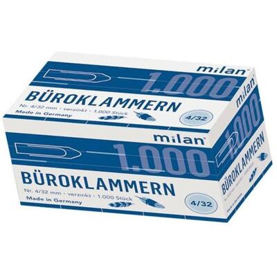 Alco, Büroklammer, Milan Büroklammer 32/1000 Gr4 (1x) Alco, Büroklammer, Milan Büroklammer 32/1000 Gr4 (1x)
