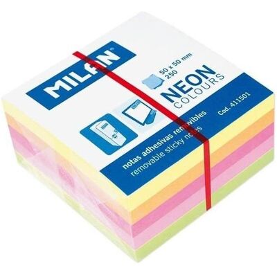 Milan, Haftnotiz, Neon-Mix-Karten, Mini-Würfel 50x50, 250 Stk. MAILAND (50 x 50 mm) Milan, Haftnotiz, Neon-Mix-Karten, Mini-Würfel 50x50, 250 Stk. MAILAND (50 x 50 mm)