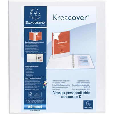Exacompta, Ordner, KREACOVER - Ringbücher A4 Maxi (A4, 47 mm, 1 Stk.) Exacompta, Ordner, KREACOVER - Ringbücher A4 Maxi (A4, 47 mm, 1 Stk.)