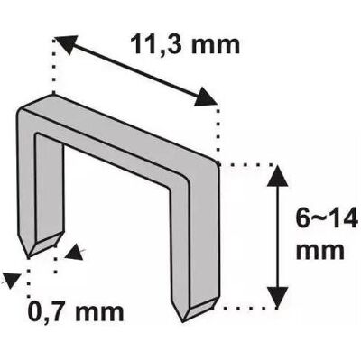 Dedra, Büroklammer, Klammern 8 mm dick. 0,7 1000 Stück. (1000x) Dedra, Büroklammer, Klammern 8 mm dick. 0,7 1000 Stück. (1000x)