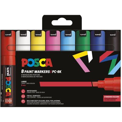 Posca, Marker, Marker UNI PC-8K 8er Set Basic (8x) Posca, Marker, Marker UNI PC-8K 8er Set Basic (8x)