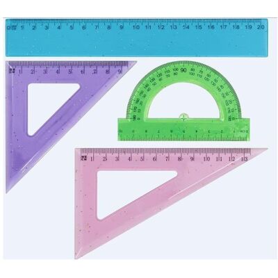GrandHall, Lineal, GRAND geometrisches Glitzerset (20 cm) GrandHall, Lineal, GRAND geometrisches Glitzerset (20 cm)