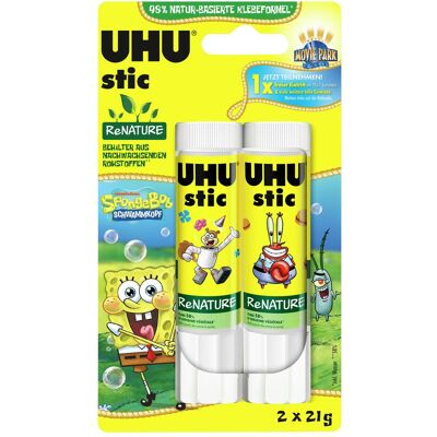 UHU, Klebestift, stic ReNATURE SpongeBob Schwammkopf Klebestifte 21,0 g, 2 St. UHU, Klebestift, stic ReNATURE SpongeBob Schwammkopf Klebestifte 21,0 g, 2 St.