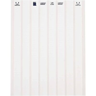 Brady, Etiketten, LAT-5-747-10, Polyester, Weiss, 20.32 x 12.70 mm, permanent, US-Letter, 8-bahnig (10.032 E.) Brady, Etiketten, LAT-5-747-10, Polyester, Weiss, 20.32 x 12.70 mm, permanent, US-Letter, 8-bahnig (10.032 E.)