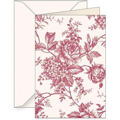 Teka, Grusskarte + Briefpapier, B6 Karte + Umschlag 5605 Rosa Blumen Teka, Grusskarte + Briefpapier, B6 Karte + Umschlag 5605 Rosa Blumen