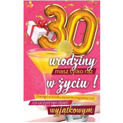 Yeku, Grusskarte + Briefpapier, Geburtstagskarte 30 + Aufkleber Yeku, Grusskarte + Briefpapier, Geburtstagskarte 30 + Aufkleber