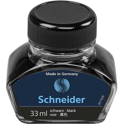 Schneider, Ersatzpatronen + Tintenfass, Tintenglas 33ml schwarz (Schwarz, 1 Stk.) Schneider, Ersatzpatronen + Tintenfass, Tintenglas 33ml schwarz (Schwarz, 1 Stk.)