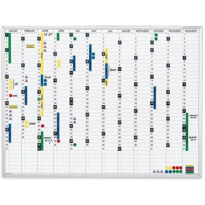 Magnetoplan, Kalender, Permanente Jahresübersicht Deutsch (900 x 600 mm) Magnetoplan, Kalender, Permanente Jahresübersicht Deutsch (900 x 600 mm)
