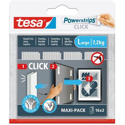 tesa, Klettband, Powerstrips Klett-Klebepads (20 mm, 7.20 kg) tesa, Klettband, Powerstrips Klett-Klebepads (20 mm, 7.20 kg)