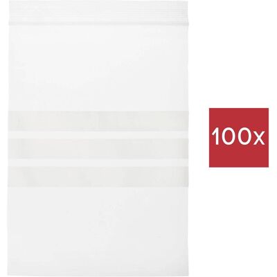 Tru Components, Verpackungsmaterial, Druckverschlussbeutel mit Beschriftungsstreifen (L x B) 150 mm x (100 Stk.) Tru Components, Verpackungsmaterial, Druckverschlussbeutel mit Beschriftungsstreifen (L x B) 150 mm x (100 Stk.)
