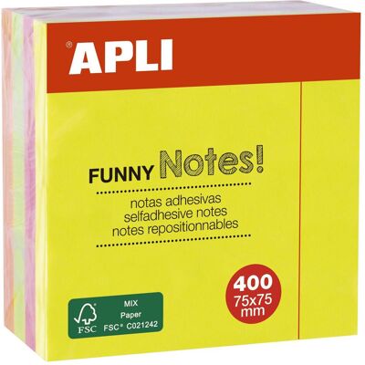 Apli, Haftnotiz, notes bright colors cube (75 x 75 mm) Apli, Haftnotiz, notes bright colors cube (75 x 75 mm)