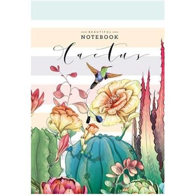 Fresh, Heft + Block, Dekoratives Notizbuch mit 64 Seiten, Raster, Kaktus und Kolibri (A5, Kariert, Harter Einband) Fresh, Heft + Block, Dekoratives Notizbuch mit 64 Seiten, Raster, Kaktus und Kolibri (A5, Kariert, Harter Einband)