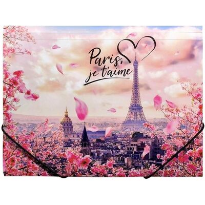 Teka, Ordner, A4-PP-Ordner mit Gummiband und Aufdruck „Take Me To Paris“. (A4) Teka, Ordner, A4-PP-Ordner mit Gummiband und Aufdruck „Take Me To Paris“. (A4)