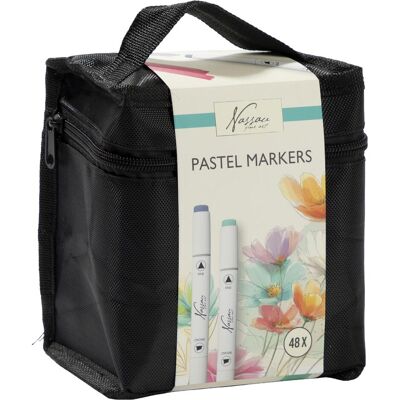 Nassau, Marker, Pastel Round Dual Markers - 48 pcs (48x) Nassau, Marker, Pastel Round Dual Markers - 48 pcs (48x)