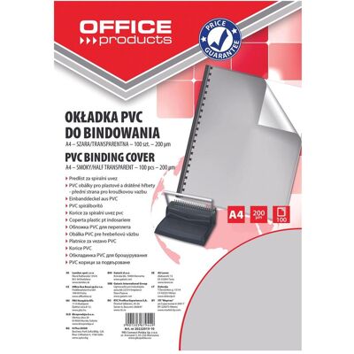 Office Products Office Produktai BÜRO PRODUKTAI BINDUMSCHLÄGE, PVC, A4, 200MIC, 100 STÜCK, GRAU TRANSPARENT 20222015, Bindegerät Zubehör, Grau, Transparent Office Products Office Produktai BÜRO PRODUKTAI BINDUMSCHLÄGE, PVC, A4, 200MIC, 100 STÜCK, GRAU TRANSPARENT 20222015, Bindegerät Zubehör, Grau, Transparent