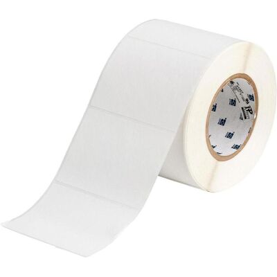 Brady, Etikettenrolle, THT-76-425-1, Polypropylen, Weiss, matt, 101.60 x 76.20 mm, permanent (1000 E.) Brady, Etikettenrolle, THT-76-425-1, Polypropylen, Weiss, matt, 101.60 x 76.20 mm, permanent (1000 E.)