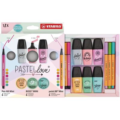STABILO, Marker, Mini World Pastellove (18x) STABILO, Marker, Mini World Pastellove (18x)