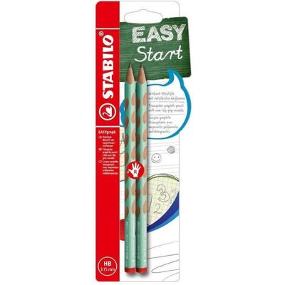 STABILO, Bleistift, Ergonomischer Dreikant-Bleistift für Rechtshänder - EASYgraph in pastellgrün - 2er Pack - Hä (3.15 mm, HB, 2x) STABILO, Bleistift, Ergonomischer Dreikant-Bleistift für Rechtshänder - EASYgraph in pastellgrün - 2er Pack - Hä (3.15 mm, HB, 2x)