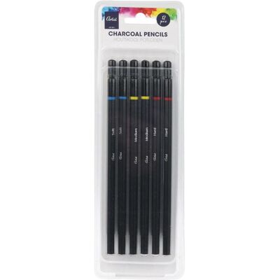 Malstifte, Bleistifte Kohle 12St. (12x) Malstifte, Bleistifte Kohle 12St. (12x)