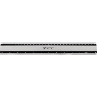 Westcott, Lineal, Aluminium-Lineal (30 cm, Aluminium) Westcott, Lineal, Aluminium-Lineal (30 cm, Aluminium)