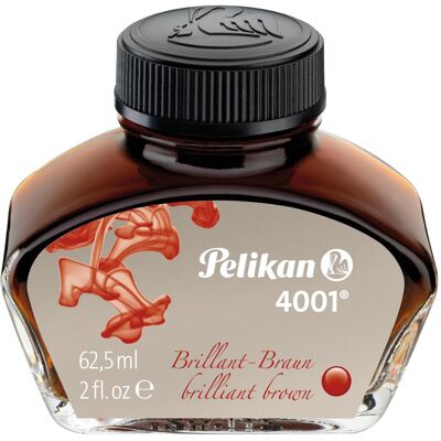 Pelikan Ersatzpatronen + Tintenfass, Tinte 4001 im Glas, braun, Inhalt: 62,5 ml (Braun, 1 Stk.) Pelikan Ersatzpatronen + Tintenfass, Tinte 4001 im Glas, braun, Inhalt: 62,5 ml (Braun, 1 Stk.)