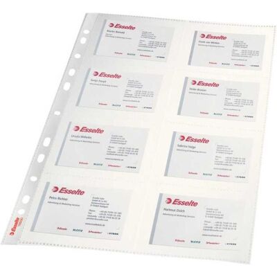 Esselte, Mappe, Visitkortlomme 105my PP klar 8rum A4(1 (A4, 10x) Esselte, Mappe, Visitkortlomme 105my PP klar 8rum A4(1 (A4, 10x)