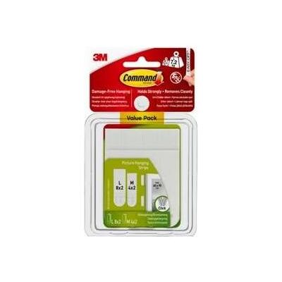 3M Klebeband, Command strips til billedophaeng Value Pack, hvid 3M Klebeband, Command strips til billedophaeng Value Pack, hvid