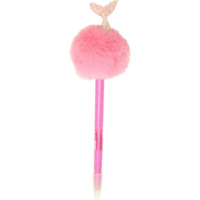 Schreibstifte, Kugelschreiber Meerjungfrau mit Pompon (1x) Schreibstifte, Kugelschreiber Meerjungfrau mit Pompon (1x)