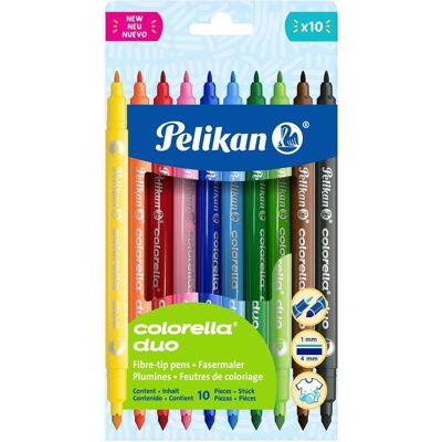 Pelikan Malstifte, Felt Pens Pel Col Duo Box Ast Reg (10x) Pelikan Malstifte, Felt Pens Pel Col Duo Box Ast Reg (10x)