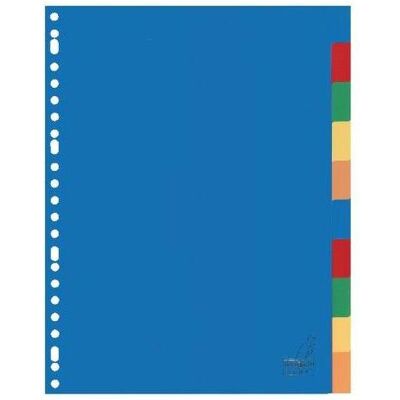 Kangaro, Ordner Zubehör, TAB SHEET A410M A4 23R BLANCO PP ASS 10DLG blue /Stationary Kangaro, Ordner Zubehör, TAB SHEET A410M A4 23R BLANCO PP ASS 10DLG blue /Stationary