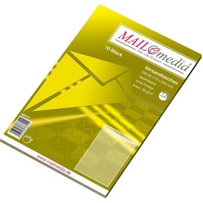 Mailmedia, Versandtasche + Luftpolstertasche, Versandtasche Natron braun, B5, ohne Fenster (10 Stk.) Mailmedia, Versandtasche + Luftpolstertasche, Versandtasche Natron braun, B5, ohne Fenster (10 Stk.)