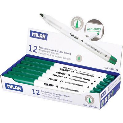 Milan, Marker, Filzstifte Weisses Brett 12 Stück grün PVC (12x) Milan, Marker, Filzstifte Weisses Brett 12 Stück grün PVC (12x)