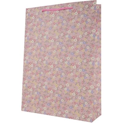 Idena, Geschenkverpackung, Geschenktasche Blumen Kraftpapier 140g/m² pink 25x34,5x8,5cm Idena, Geschenkverpackung, Geschenktasche Blumen Kraftpapier 140g/m² pink 25x34,5x8,5cm