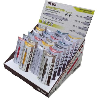 Troika, Schreibstifte, Thekendisplay 24xCONSTRUCTION LILIPUT Kugelschreiber (24x) Troika, Schreibstifte, Thekendisplay 24xCONSTRUCTION LILIPUT Kugelschreiber (24x)