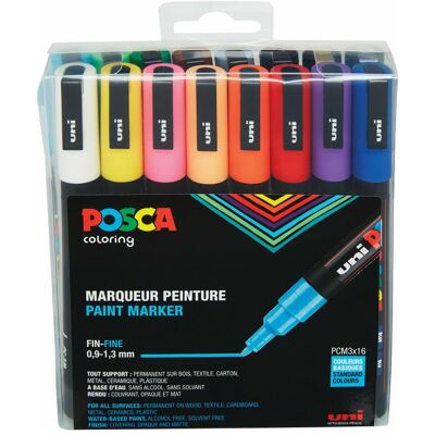 Posca, Marker, Filzstift PC-3M 16er Set (16x) Posca, Marker, Filzstift PC-3M 16er Set (16x)