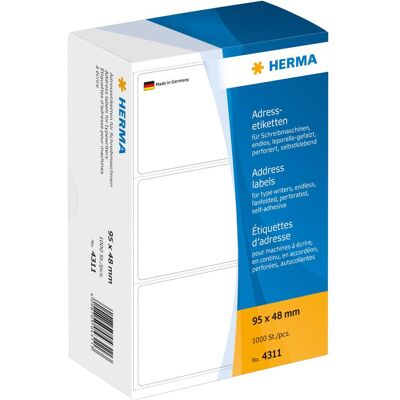 Herma Etiketten, Adressetiketten für Schreibmaschinen Herma Etiketten, Adressetiketten für Schreibmaschinen