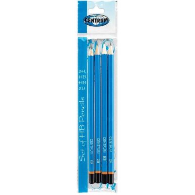Centrum Bleistift, Set mit 4 Bleistiften 2H, 2B, HB, HB (2B, 2H, HB, 4x) Centrum Bleistift, Set mit 4 Bleistiften 2H, 2B, HB, HB (2B, 2H, HB, 4x)