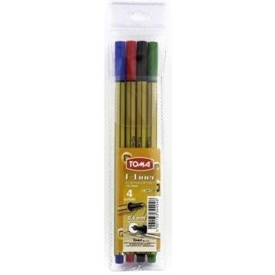 TOM, Schreibstifte, F-Liner 4 Farben TOMA (4x) TOM, Schreibstifte, F-Liner 4 Farben TOMA (4x)