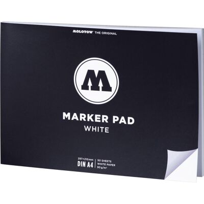 Molotow, Heft + Block, Qualtitätszeichenblock Marker Pad A4 white quer 90 g/qm 50 Blatt (A4 quer) Molotow, Heft + Block, Qualtitätszeichenblock Marker Pad A4 white quer 90 g/qm 50 Blatt (A4 quer)