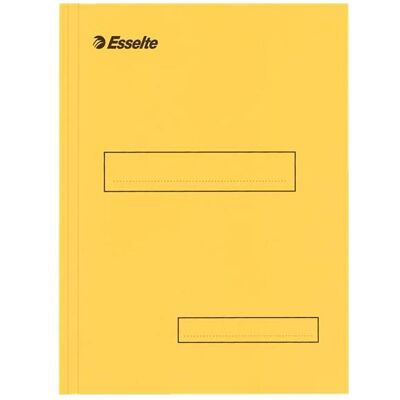 Leitz, Mappe, Esselte Aktenmappe, DIN A4, aus Karton, 160 g/qm, gelb mit 2 Einschlagklappen, 100% recycelbar (A4, 1x) Leitz, Mappe, Esselte Aktenmappe, DIN A4, aus Karton, 160 g/qm, gelb mit 2 Einschlagklappen, 100% recycelbar (A4, 1x)