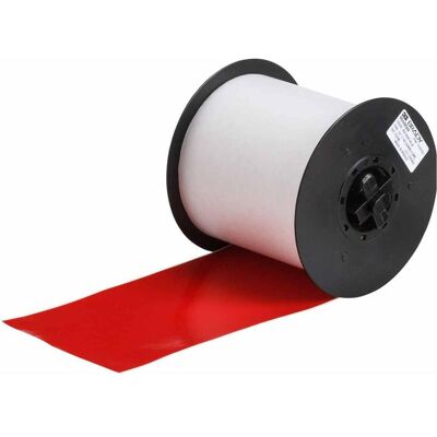Brady, Etikettenrolle, B-595, Hochleistungs-Industrie-Vinylband, Rot, 100mm x 30m, f. MiniMark (113196) (107.95 mm) Brady, Etikettenrolle, B-595, Hochleistungs-Industrie-Vinylband, Rot, 100mm x 30m, f. MiniMark (113196) (107.95 mm)