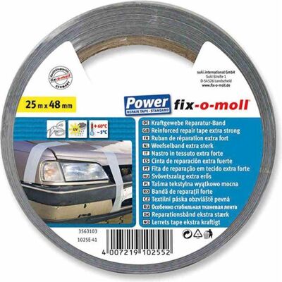 Fix-o-moll, Klebeband, Powerband 25 m x 45 mm silber silber (45 mm) Fix-o-moll, Klebeband, Powerband 25 m x 45 mm silber silber (45 mm)