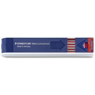 Staedtler Bleistiftminen, Mars Lumochrom 204 Zeichenmine, Einzelprodukt, rot (12 Stk., 2 mm, HB) Staedtler Bleistiftminen, Mars Lumochrom 204 Zeichenmine, Einzelprodukt, rot (12 Stk., 2 mm, HB)
